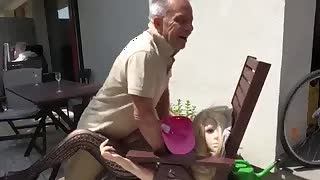 Crazy Grandpa Fucks a Sex Doll